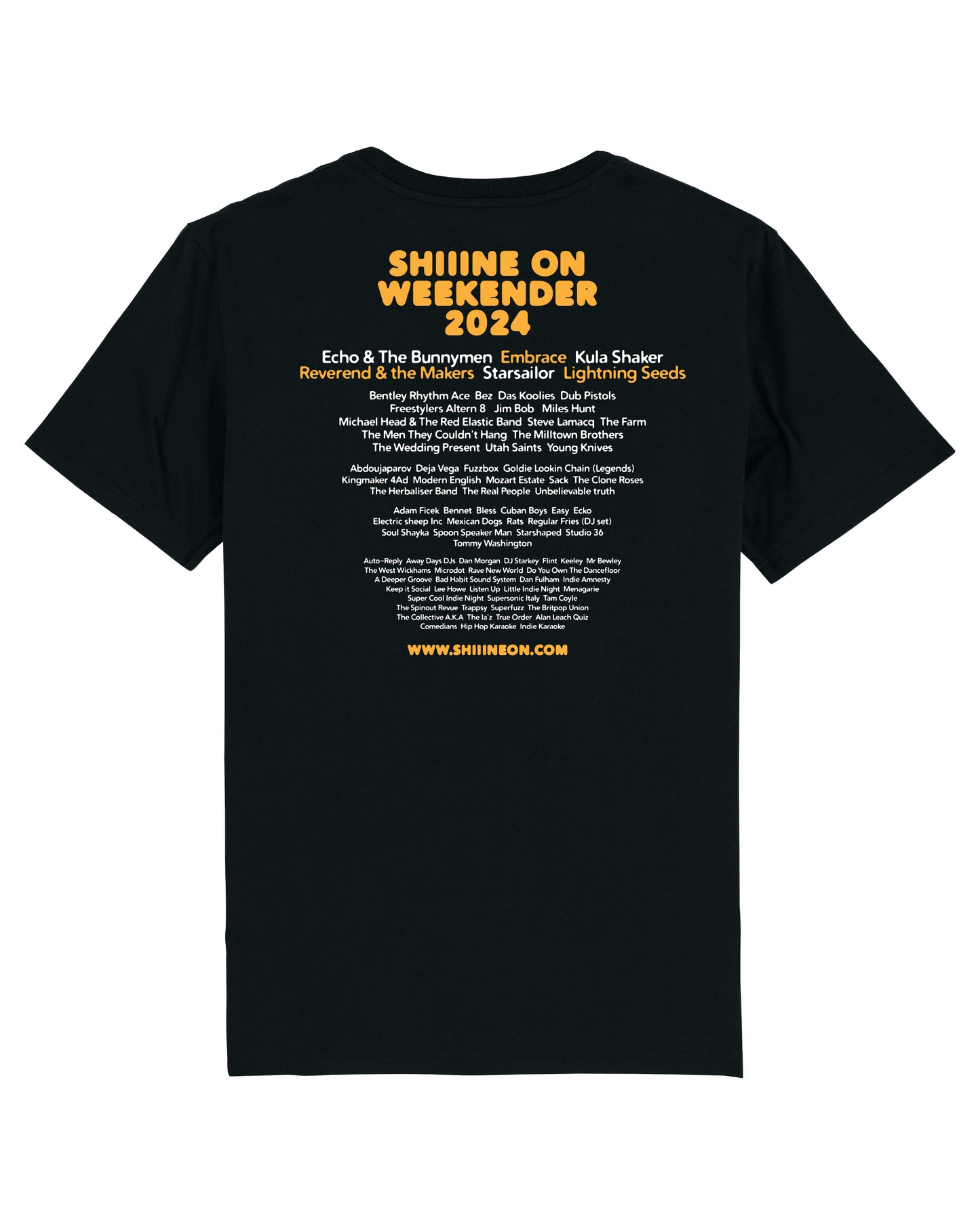 SHIIINE ON WEEKENDER - 2024 LINE UP - TSHIRT