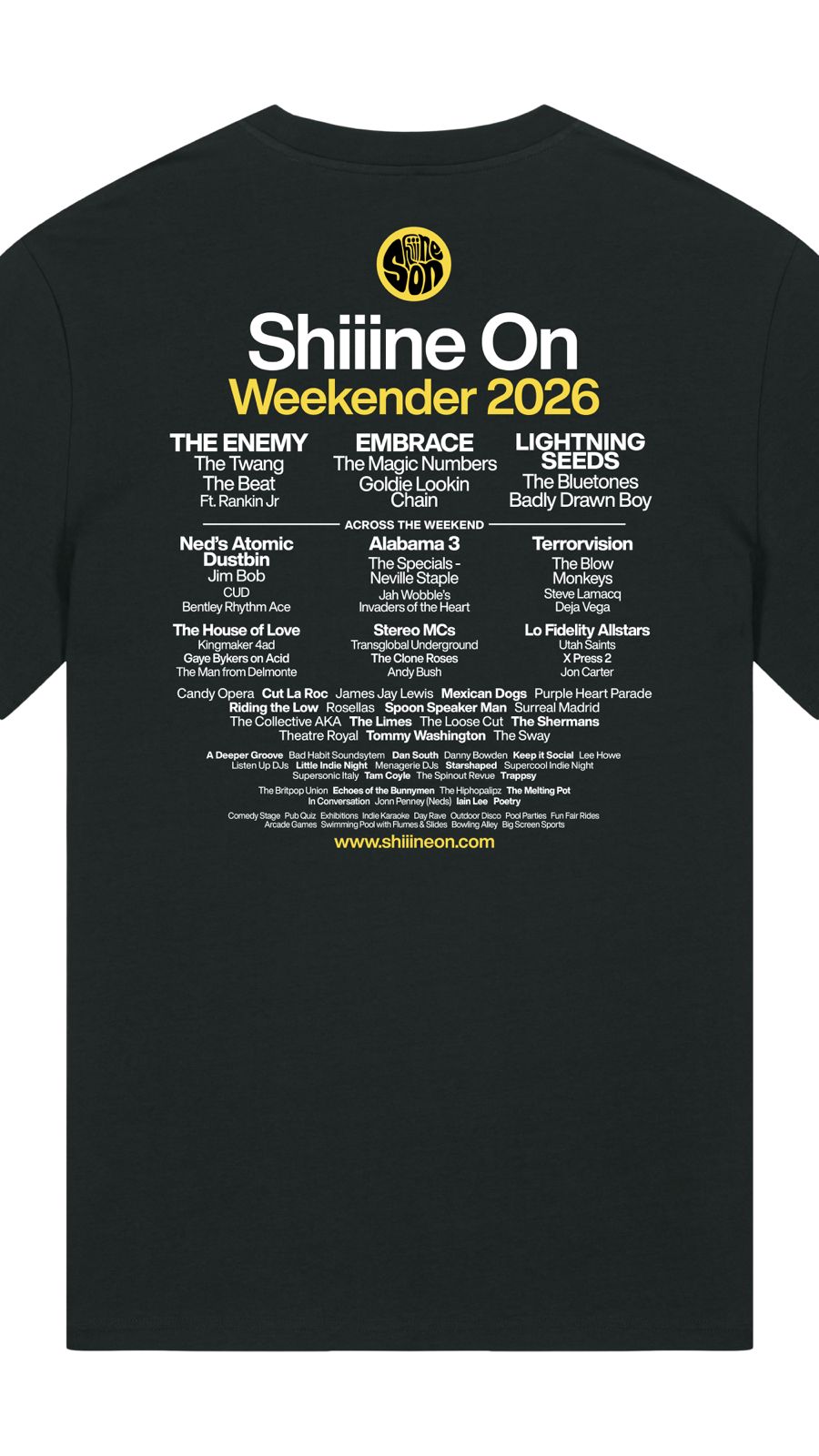 SKEGNESS 2026 LINE UP T-SHIRT