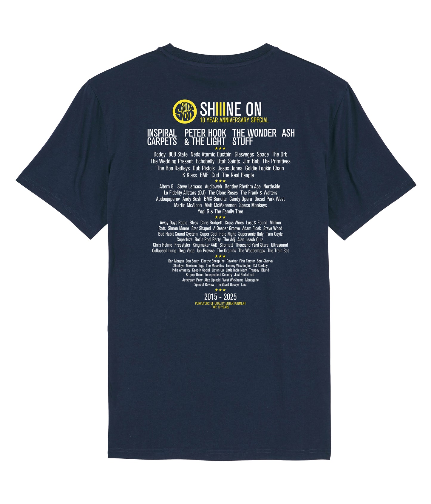 SKEGNESS LINE UP - 10 YEAR ANNIVERSARY - TSHIRT