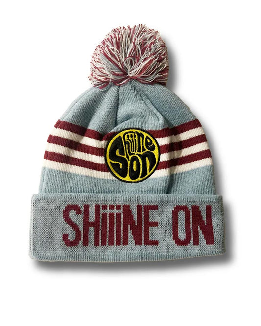 SHIIINE ON WEEKENDER 2024 - BOBBLE HAT - Claret / Blue