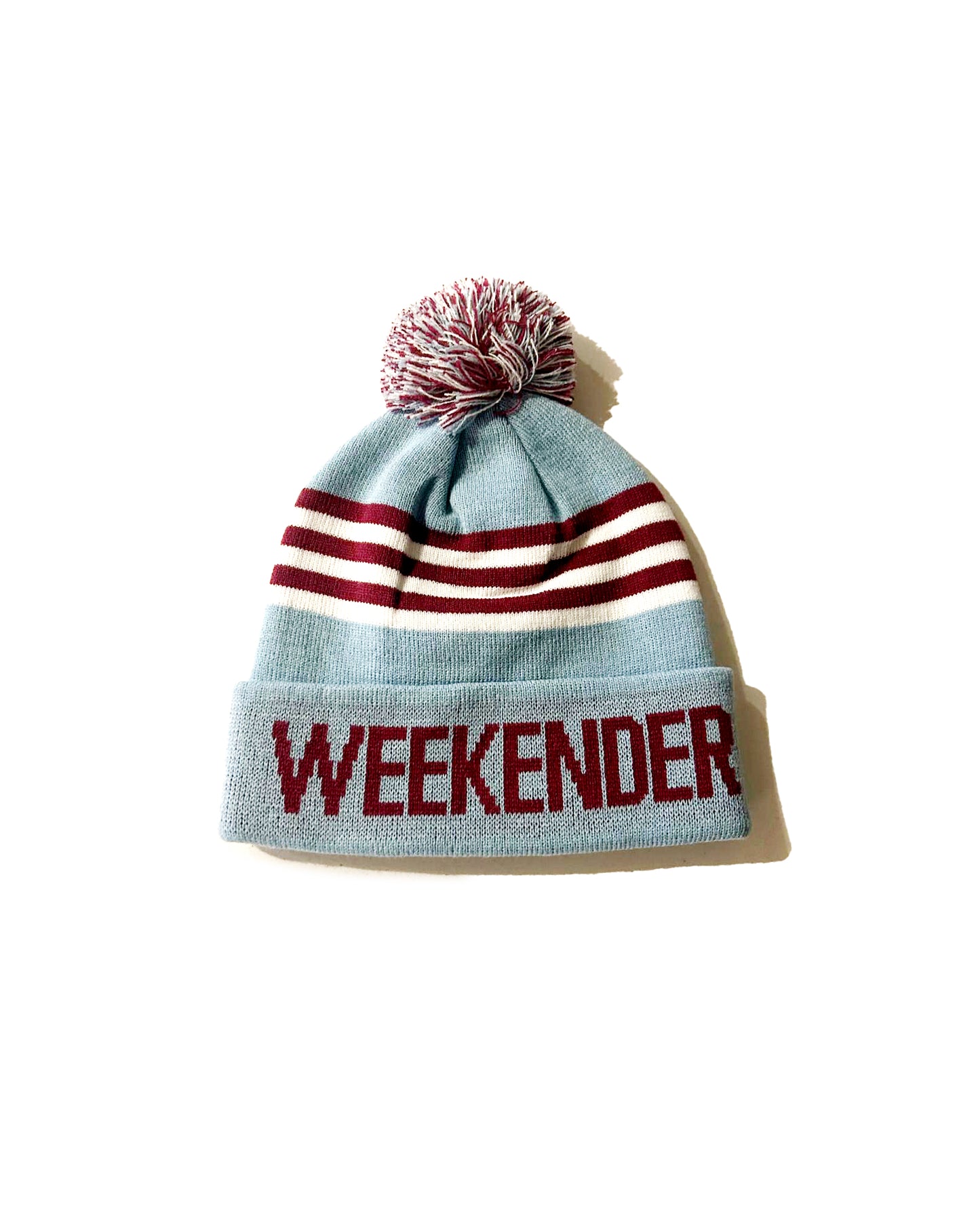 SHIIINE ON WEEKENDER 2024 - BOBBLE HAT - Claret / Blue